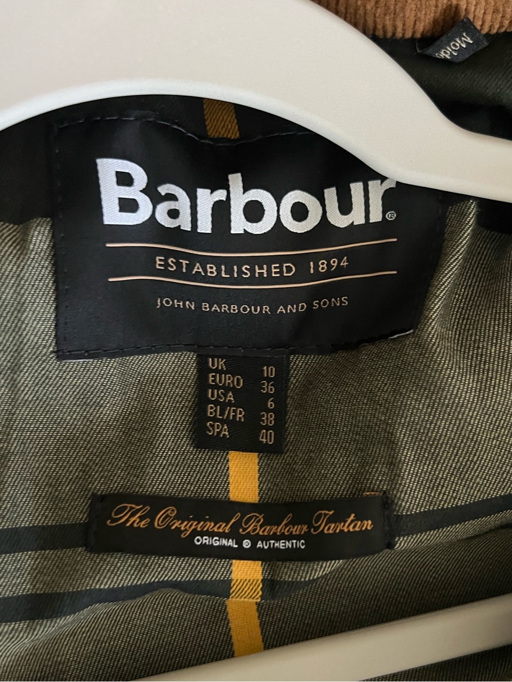 Barbour ERMA Black Lightweight WAX Jacket US 6 CURRENT $500 - Picture 7 of 11